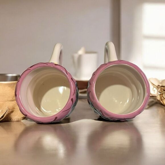Room Essentials Earthenware Mug Set Of 2 Donut New - Picture 4 of 5